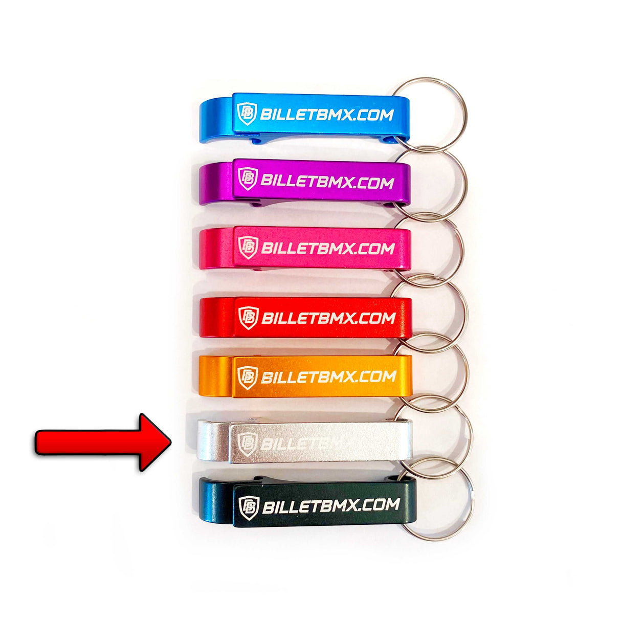 Billet BMX Bottle Opener Key Chain BIL-BOTTLE-KEYCHAIN-BLU