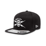 BILLET BMX SKULL PREMIUM WOOL SNAPBACK HAT BLACK BIL-110F-3-BLK-WHT
