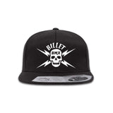 BILLET BMX SKULL PREMIUM WOOL SNAPBACK HAT BLACK BIL-110F-3-BLK-WHT