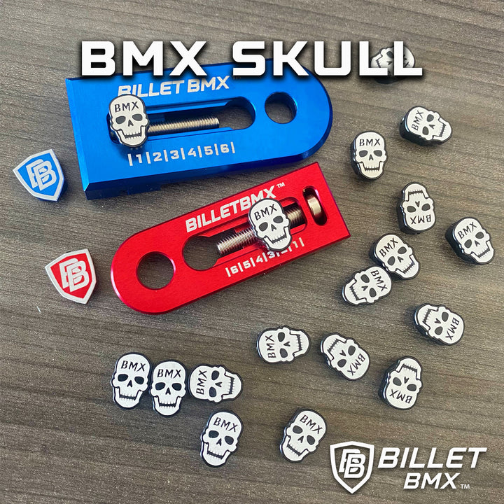 BILLET BMX SKULL UPGRADE FOR CHAIN TENSIONERS (2 Pack)