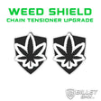 BILLET BMX WEED LEAF SHIELD UPGRADE FOR CHAIN TENSIONERS (2 Pack) CHAIN TENSIONERS BIL-SHIELD-WEED-GRN